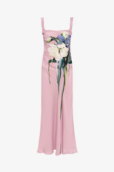 Valentina Maxi Dress - Bouquet Print in Pastel Pink
