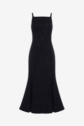 Regina Tweed Midi Dress - Ebony